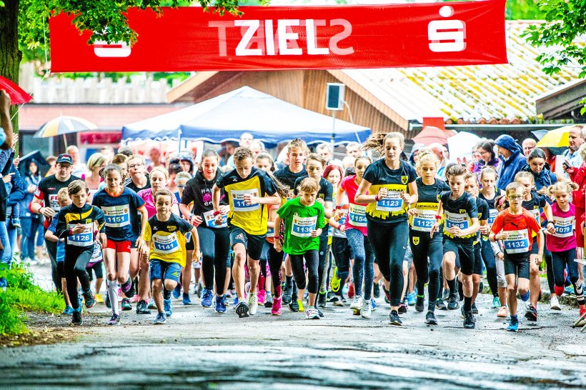 Läufer starten beim Vogelberglauf 2019 in Bleicherode